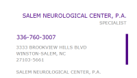 Salem neurological center, p.a.