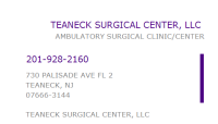 Teaneck surgical center, llc