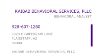 Kaibab behavioral services, pllc